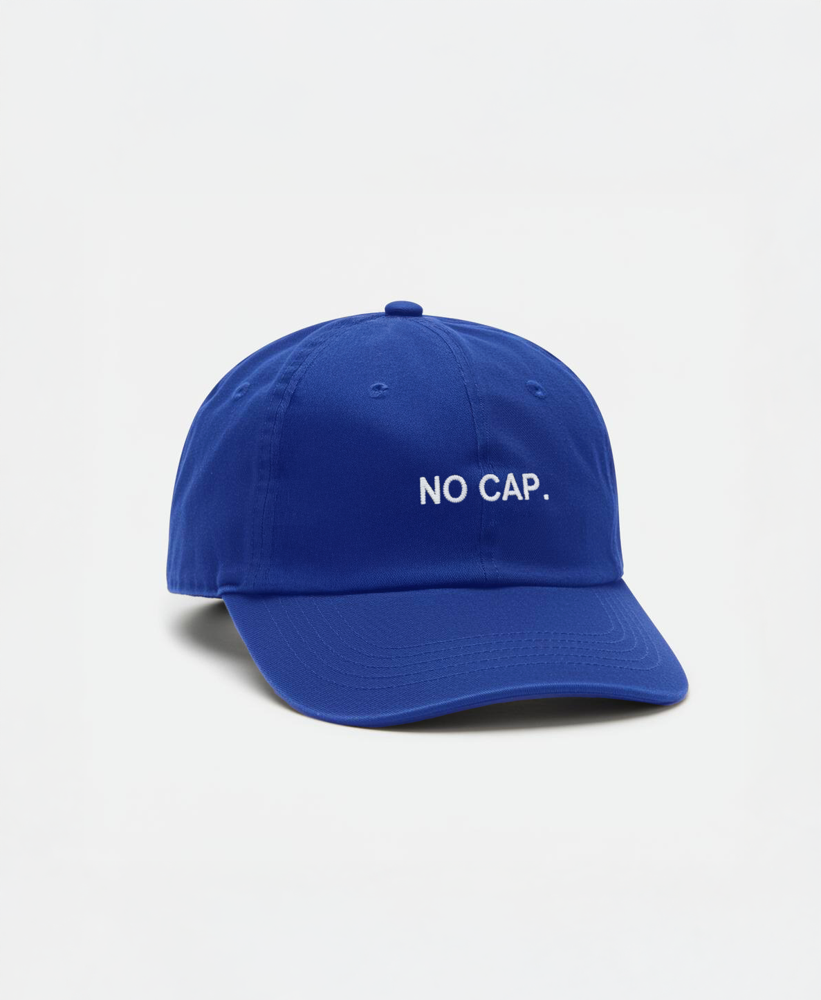 "NO CAP." Cap