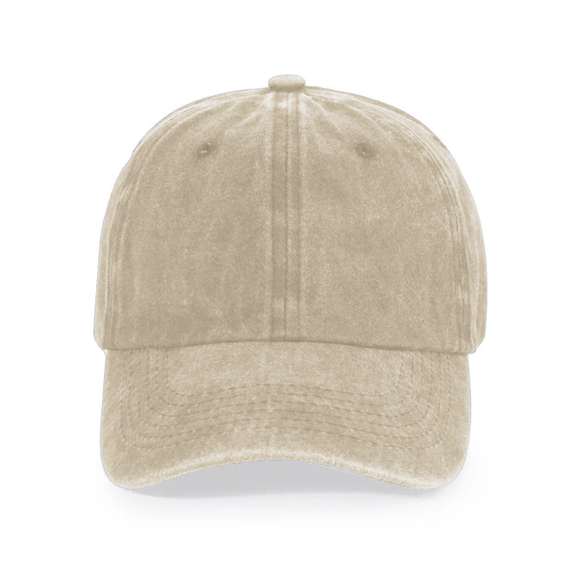 Text Embroidered Washed Cap