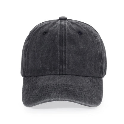 Text Embroidered Washed Cap