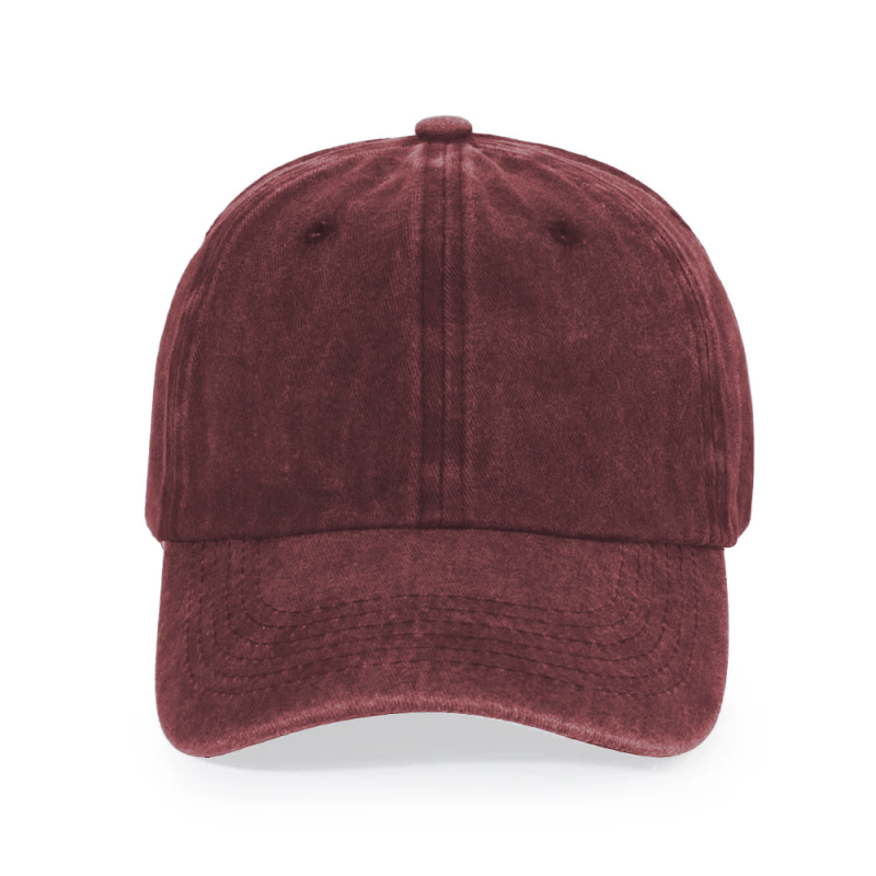 Text Embroidered Washed Cap