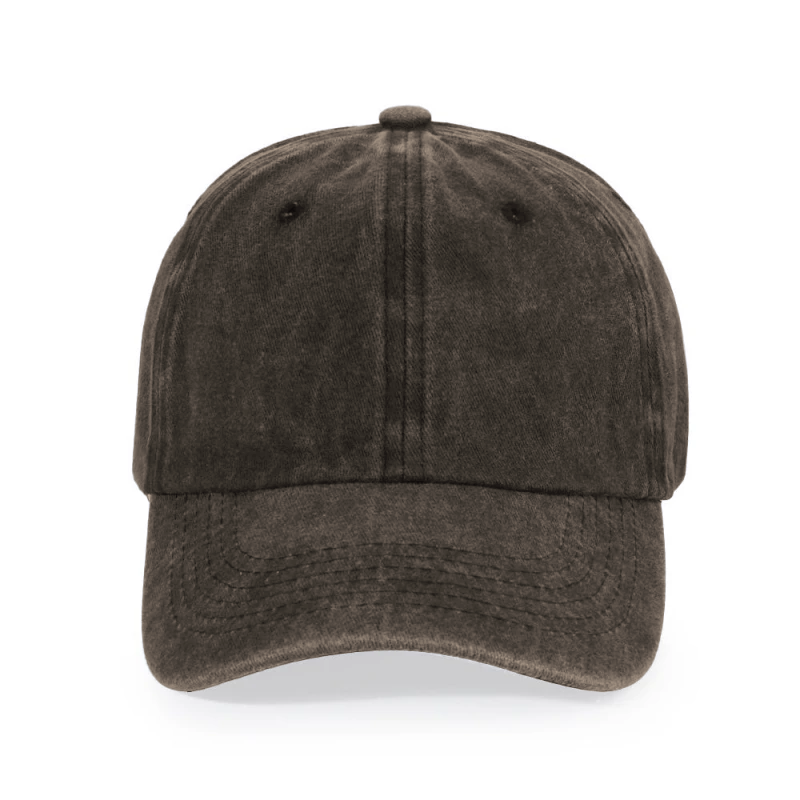 Text Embroidered Washed Cap