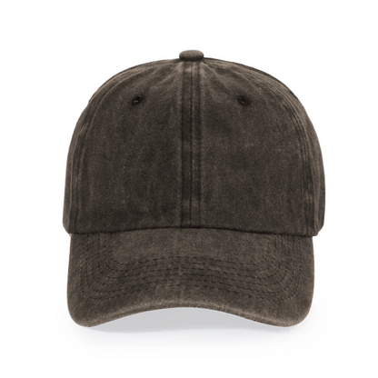 Text Embroidered Washed Cap
