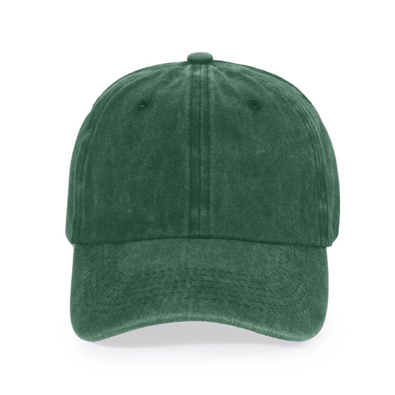 Text Embroidered Washed Cap