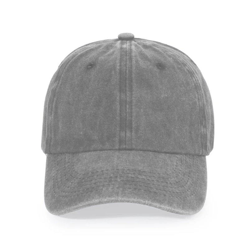 Text Embroidered Washed Cap