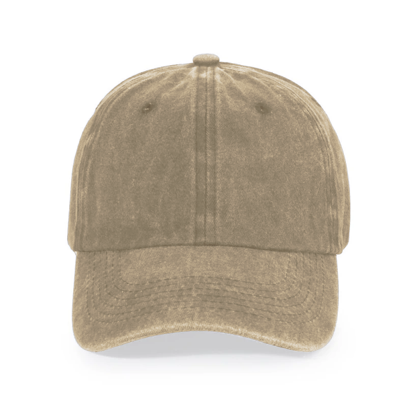 Text Embroidered Washed Cap