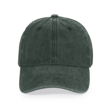Text Embroidered Washed Cap