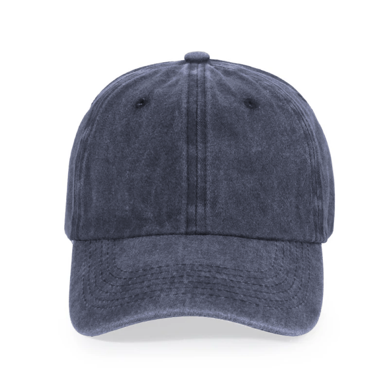 Text Embroidered Washed Cap