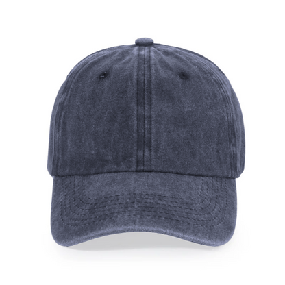 Text Embroidered Washed Cap