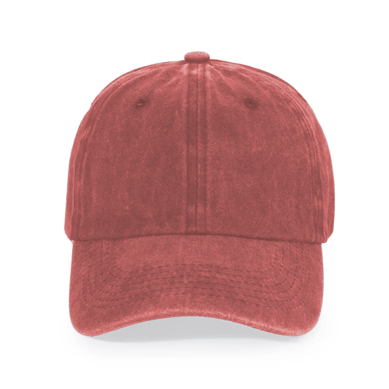 Text Embroidered Washed Cap