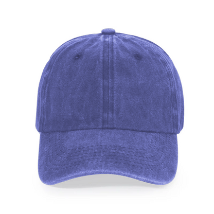 Text Embroidered Washed Cap